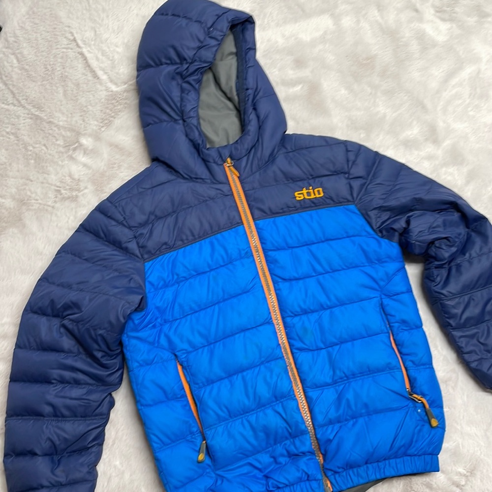 Stio Boys Hometown Down Hooded Winter Coat Size 6 PLAY CONDITION